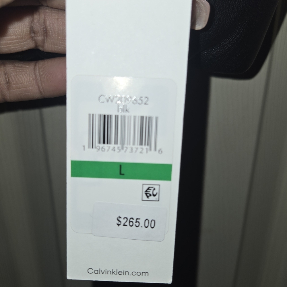 SOLD‼️NWT Calvin Klein Faux Leather Puffer Coat - Picture 11 of 12